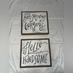 Tabletop home decor signs